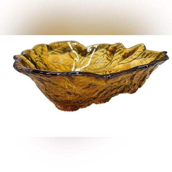 Vintage Indiana Carnival Amber glass vintage loganberry entryway catch up - Picture 2 of 8